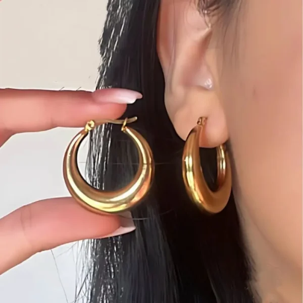 Boucles d'oreilles créoles grand cercle pour femmes et filles