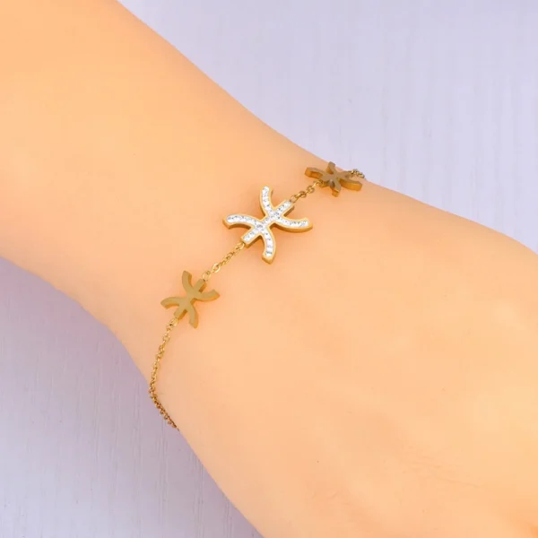 Bracelet à breloques géométrique en acier inoxydable pour femme – Image 5