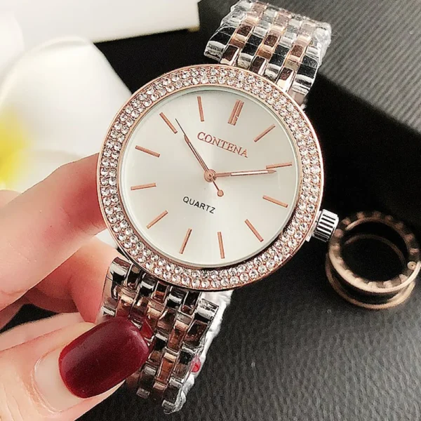 Montre de luxe pour femmes en acier inoxydable – Image 2