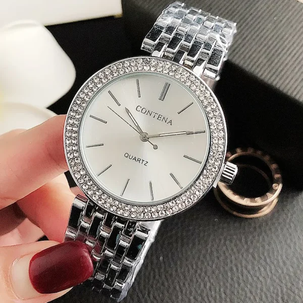 Montre de luxe pour femmes en acier inoxydable – Image 3